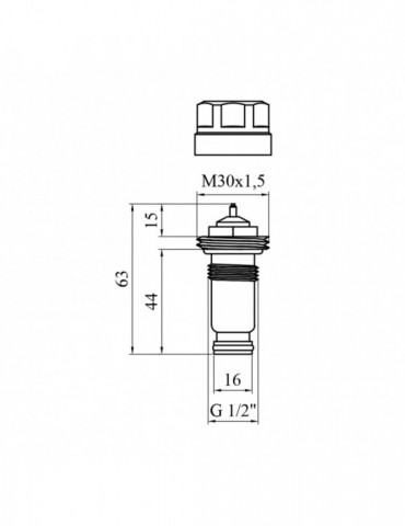 Вентильна вставка Rozma Brasso М30 | купити | SilverGoose.com.ua.com.ua