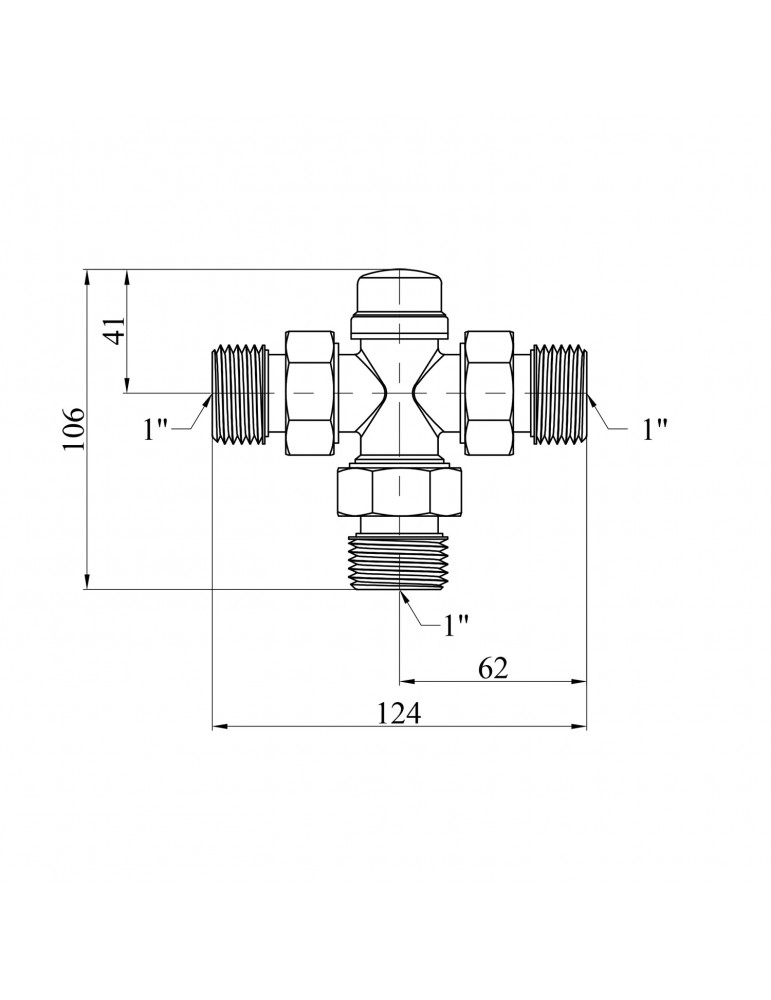 Трьохходовий клапан Karro 1" KR-4300 | купити | SilverGoose.com.ua.com.ua