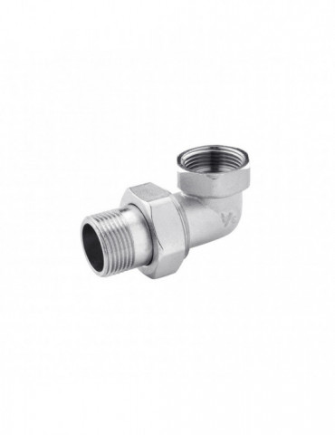 Згін-американка кутова Karro 3/4" KR-3103 нікельована