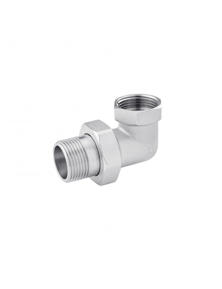 Згін-американка кутова Karro 1" KR-3103 нікельована | купити | SilverGoose.com.ua.com.ua