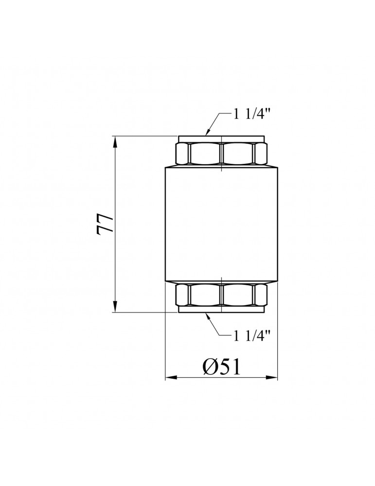 Зворотній клапан Karro 1 1/4" ВВ з латунним штоком KR-6120 | купити | SilverGoose.com.ua.com.ua