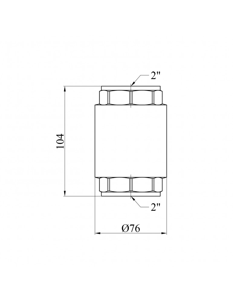 Зворотній клапан Karro 2" ВВ з латунним штоком KR-6120 | купити | SilverGoose.com.ua.com.ua
