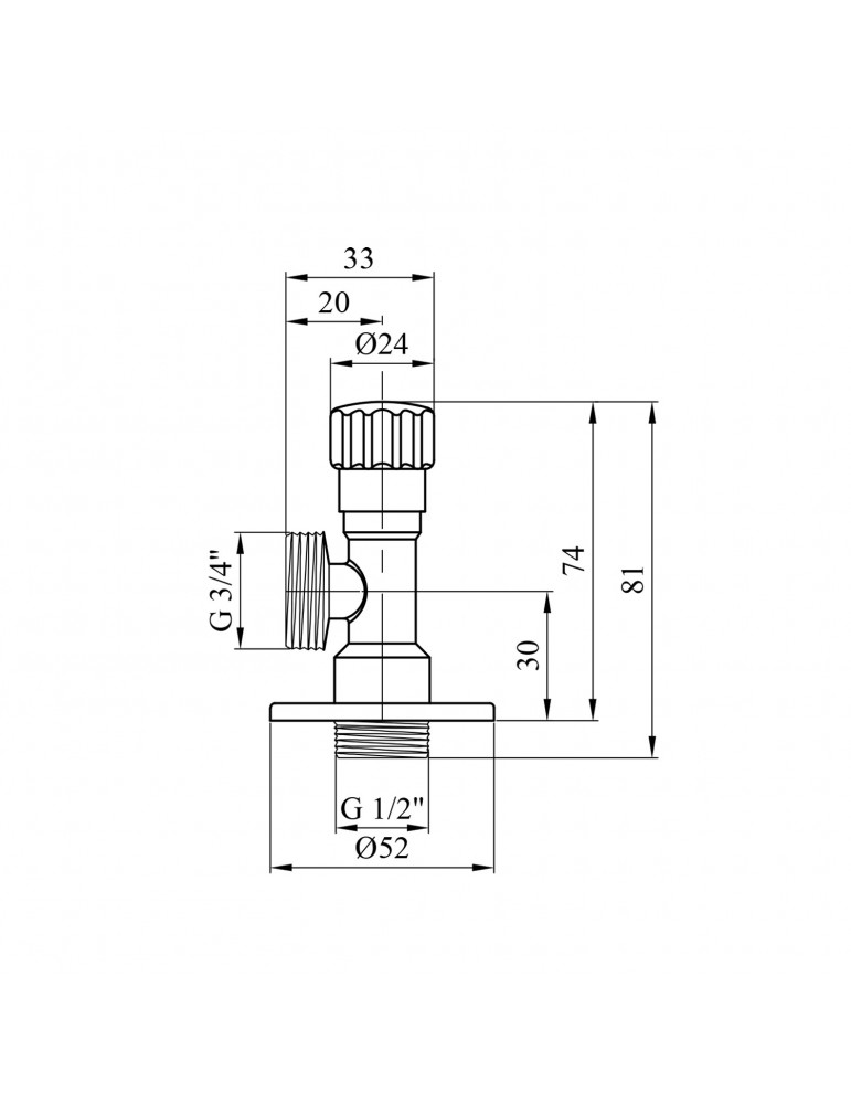 Кран приладний для підключення Karro 1/2"х3/4" ЗЗ KR-3020 | купити | SilverGoose.com.ua.com.ua