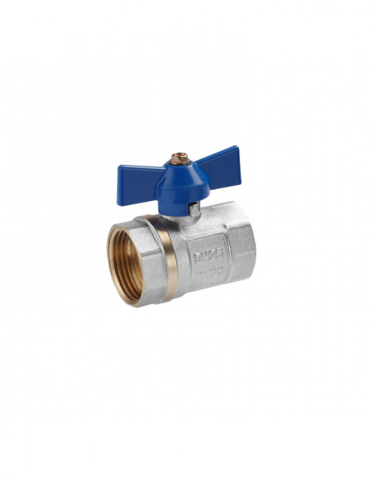 Кран кульовий Valves 1" ВВ PN30 синій метелик | купити | SilverGoose.com.ua.com.ua
