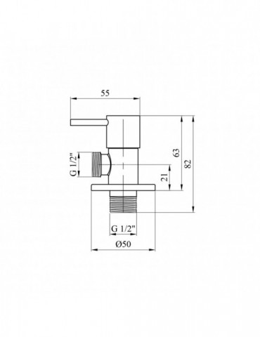 Кран приладний для підключення Karro 1/2"х1/2" ЗЗ KR-3110 | купити | SilverGoose.com.ua.com.ua
