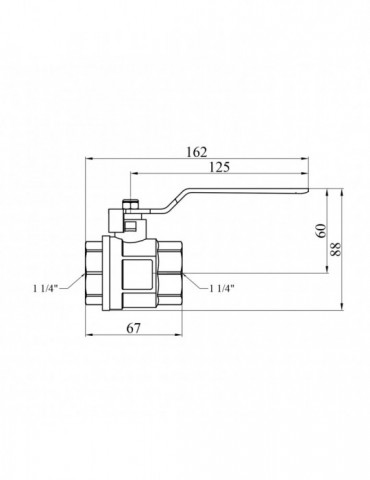 Кран кульовий Valves 1 1/4" ВВ PN30 синя ручка | купити | SilverGoose.com.ua.com.ua