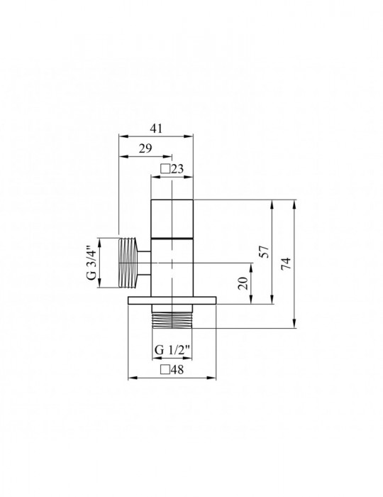 Кран приладний для підключення Karro 1/2"х3/4" ЗЗ KR-3122 | купити | SilverGoose.com.ua.com.ua