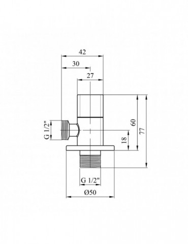 Кран приладний для підключення Karro 1/2"х1/2" ЗЗ KR-3123 | купити | SilverGoose.com.ua.com.ua