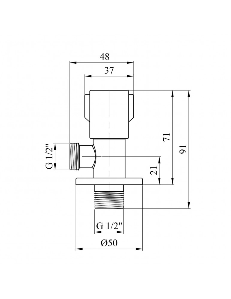 Кран приладний для підключення Karro 1/2"х1/2" ЗЗ KR-3127 | купити | SilverGoose.com.ua.com.ua
