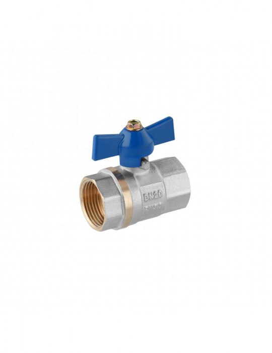 Кран кульовий Valves 3/4" ВВ PN30 синій метелик | купити | SilverGoose.com.ua.com.ua