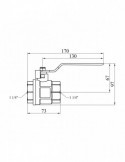 Кран кульовий Valves 1 1/4'' ВВ PN30 синя ручка | купити | SilverGoose.com.ua.com.ua