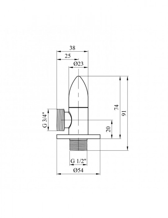 Кран приладний для підключення Karro 1/2"х3/4" ЗЗ KR-3111 | купити | SilverGoose.com.ua.com.ua