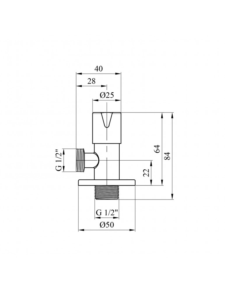 Кран приладний для підключення Karro 1/2"х1/2" ЗЗ KR-03112А | купити | SilverGoose.com.ua.com.ua