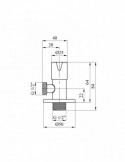 Кран приладний для підключення Karro 1/2"х1/2" ЗЗ KR-03112А | купити | SilverGoose.com.ua.com.ua