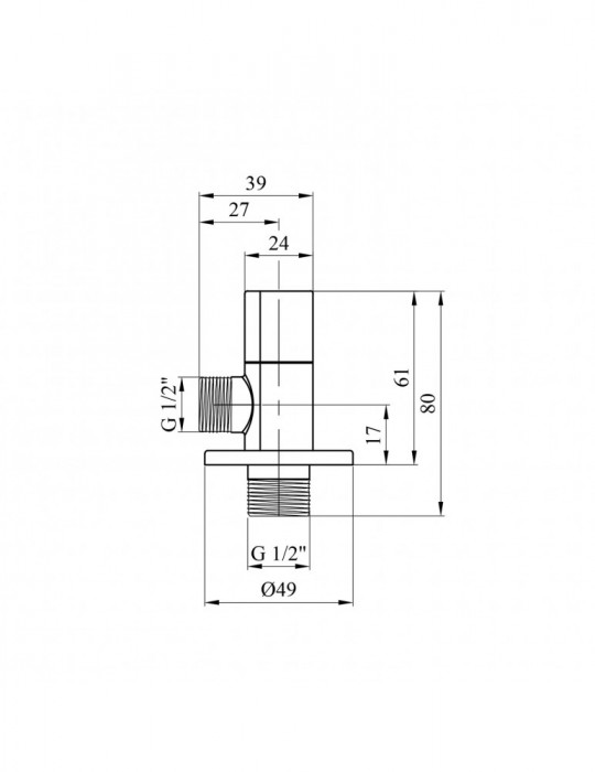 Кран приладний для підключення Karro 1/2"х1/2" ЗЗ KR-3115 | купити | SilverGoose.com.ua.com.ua