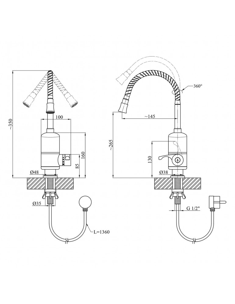 Проточний водонагрівач Kroner KRM Volt - CW190RFA | купити | SilverGoose.com.ua.com.ua