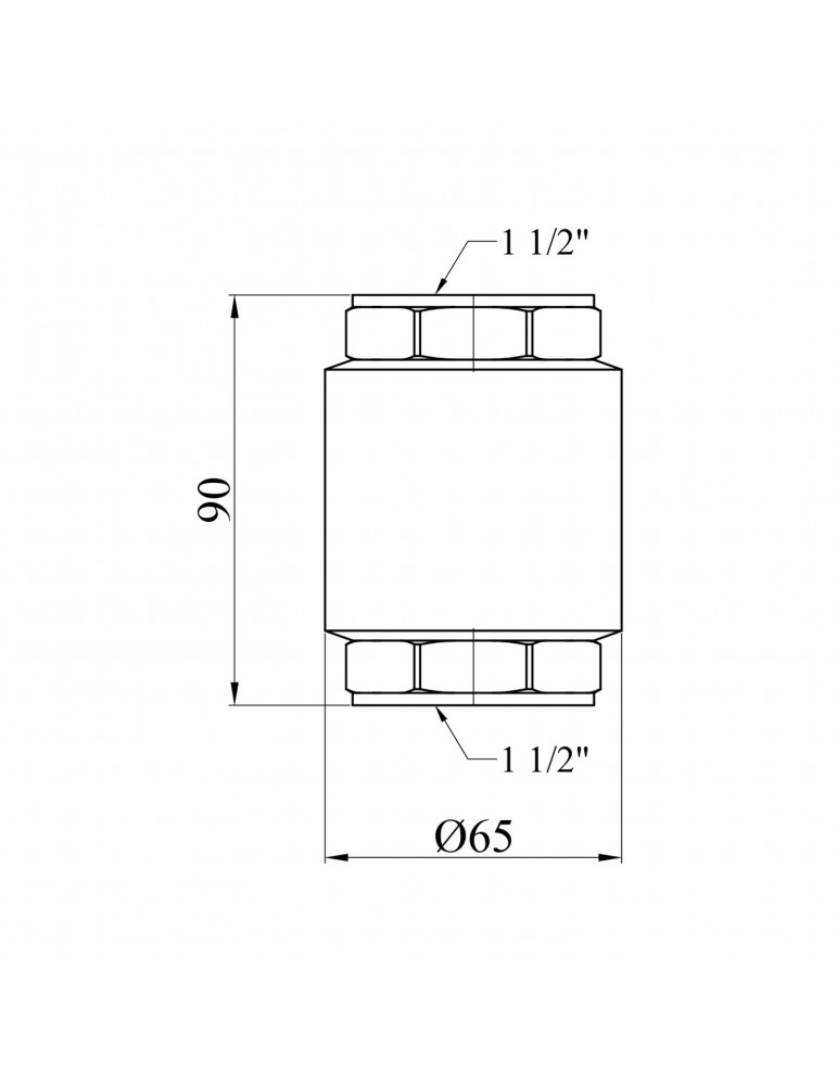 Зворотній клапан Karro 1 1/2'' ВВ з латунним штоком KR-6120 | купити | SilverGoose.com.ua.com.ua