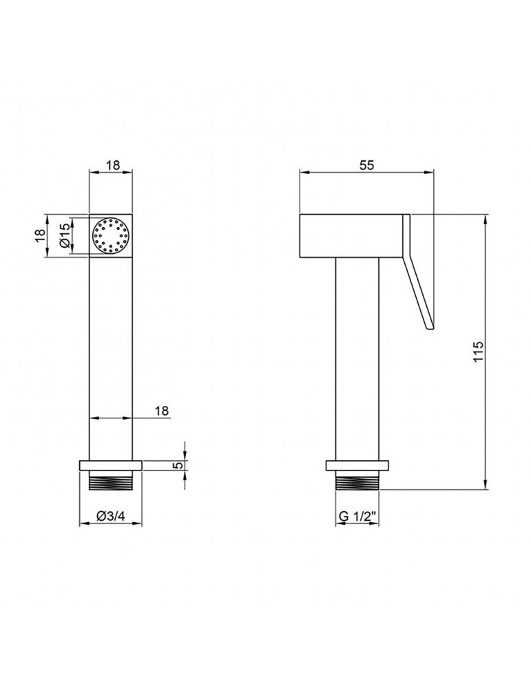 Лійка для гігієнічного душу Kroner KRM - C711 | купити | SilverGoose.com.ua.com.ua