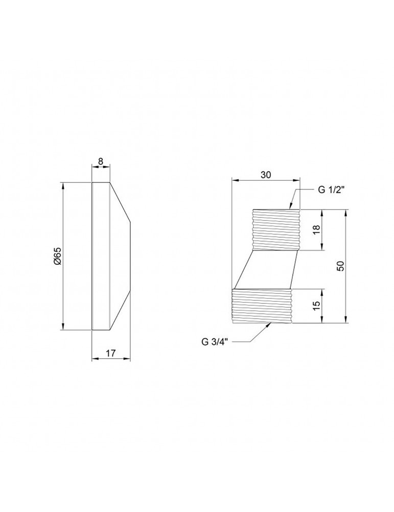 Декоративна чашка з ексцентриком Kroner KRM - C911 (пара) | купити | SilverGoose.com.ua.com.ua