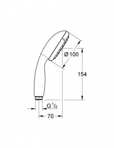 Лійка для ручного душу Grohe New Tempesta 100 26161001 | купити | SilverGoose.com.ua.com.ua