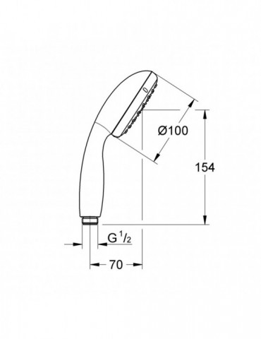 Лійка для ручного душу Grohe New Tempesta 100 27852001 | купити | SilverGoose.com.ua.com.ua