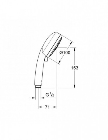 Лійка для ручного душу Grohe Vitalio Comfort 100 26094000 | купити | SilverGoose.com.ua.com.ua