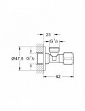 Універсальний кутовий вентиль Grohe 1/2"х1/2" 2201600M | купити | SilverGoose.com.ua.com.ua