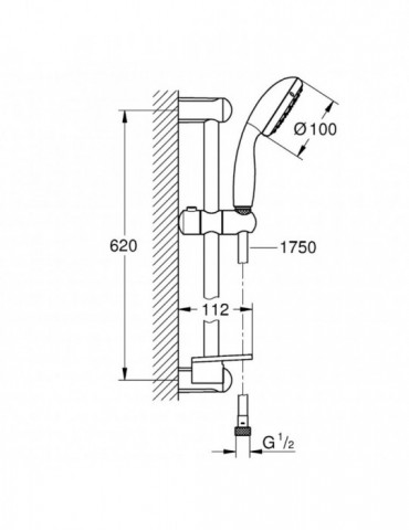 Душовий гарнітур Grohe New Tempesta 100 27926001 | купити | SilverGoose.com.ua.com.ua
