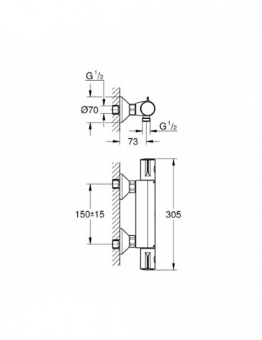 Змішувач термостатичний для душу Grohe Grohtherm 800 34558000 | купити | SilverGoose.com.ua.com.ua