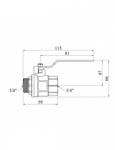 Кран кульовий Karro "Standart" 3/4" ВЗ PN30 ручка | купити | SilverGoose.com.ua.com.ua