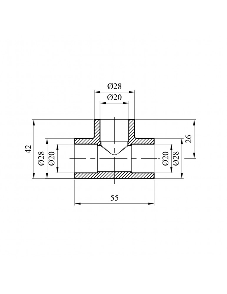 Трійник PPR Rozma 20 мм | купити | SilverGoose.com.ua.com.ua