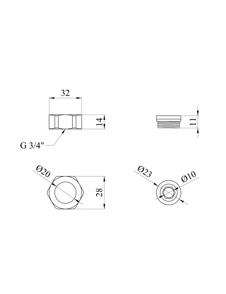 Гайка з футоркою для настінного змішувача Kroner KRP - ESG929 | купити | SilverGoose.com.ua.com.ua