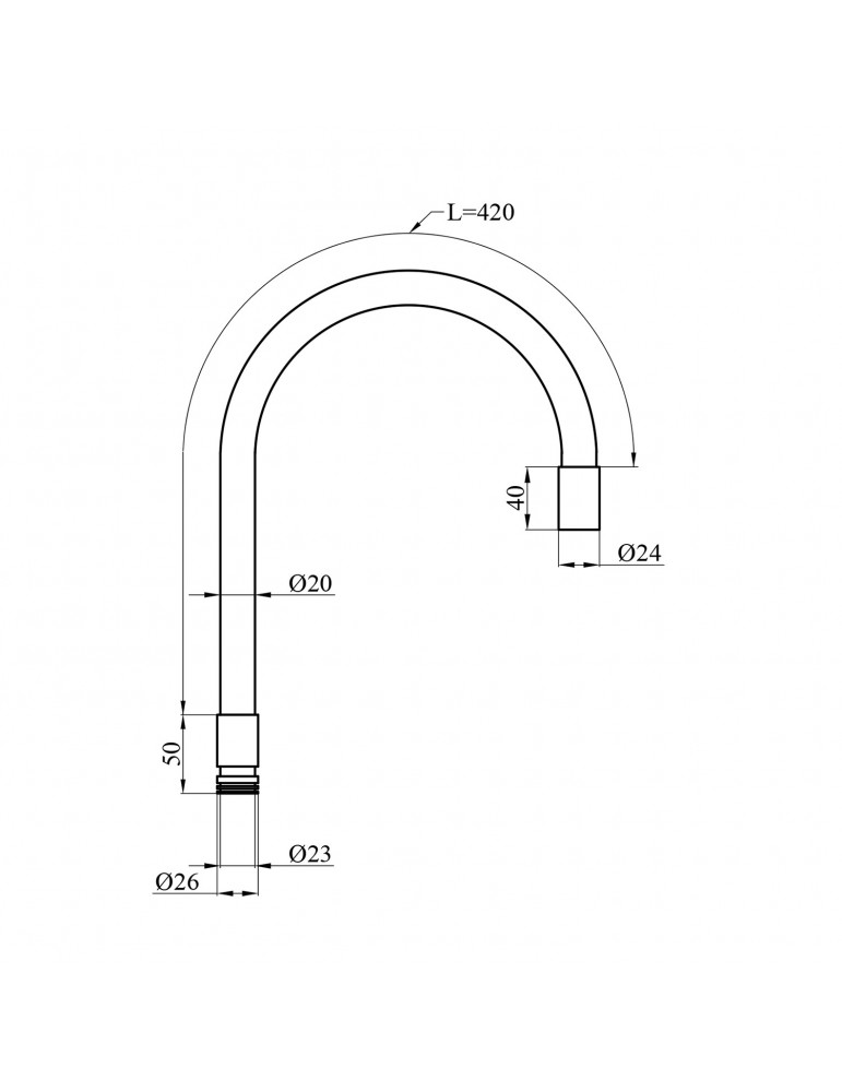 Вилив для змішувача гнучкий Kroner KRP - ESG802RGE | купити | SilverGoose.com.ua.com.ua