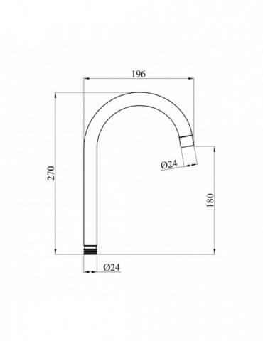 Вилив для змішувача Kroner KRP - ESG805 | купити | SilverGoose.com.ua.com.ua