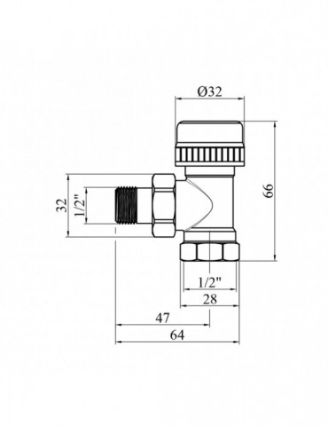 Кран термостатичний кутовий Karro 1/2" ВЗ KR-2015 | купити | SilverGoose.com.ua.com.ua