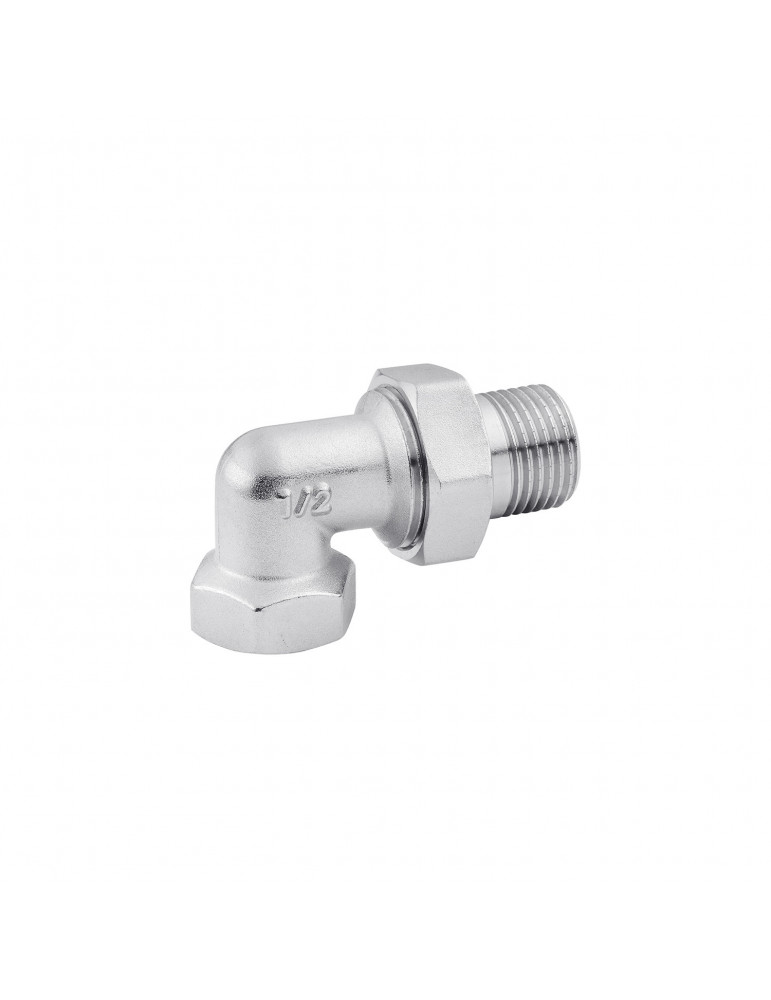 Згін-американка кутова Karro 1/2" KR-310 нікельована | купити | SilverGoose.com.ua.com.ua