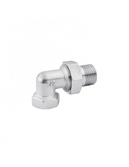 Згін-американка кутова Karro 1/2" KR-310 нікельована | купити | SilverGoose.com.ua.com.ua