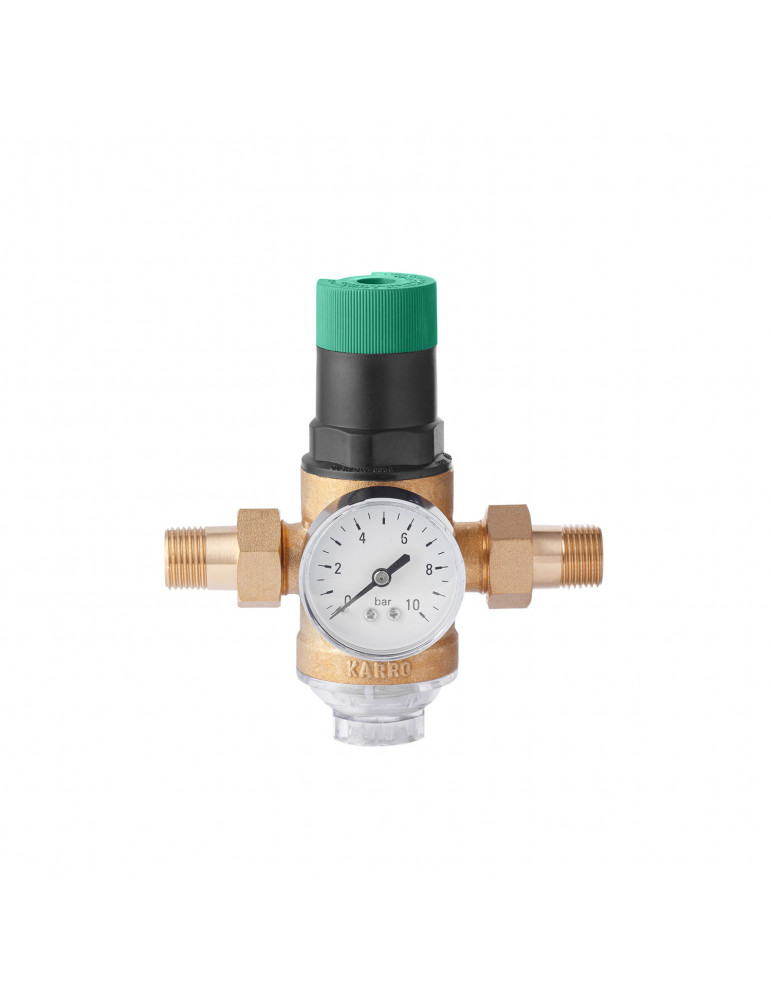 Фільтр грубої очистки з редуктором тиску Karro "Mini" 1/2" KR-8700 | купити | SilverGoose.com.ua.com.ua