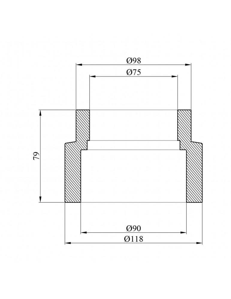 Муфта редукційна PPR Rozma 90х75 мм | купити | SilverGoose.com.ua.com.ua