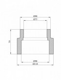 Муфта редукційна PPR Rozma 90х75 мм | купити | SilverGoose.com.ua.com.ua