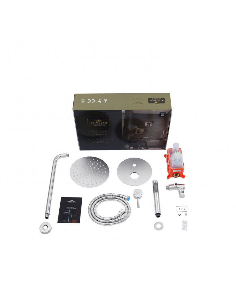 Душова система прихованого монтажу Kroner KRP Edelstahl Klassisch - ESG082 | купити | SilverGoose.com.ua.com.ua