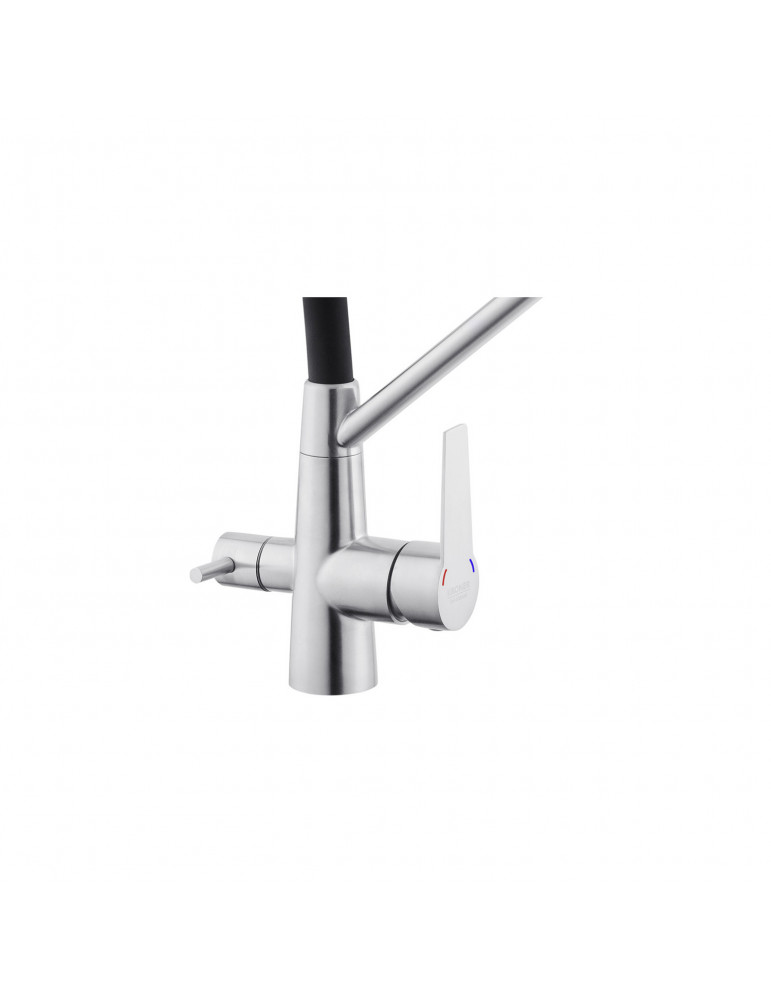 Змішувач для кухні з підключенням до фільтра Kroner KRP Edelstahl Klassisch - ESG03817BLK | купити | SilverGoose.com.ua.com.ua