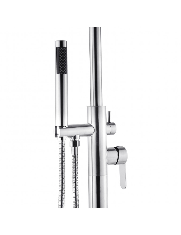 Змішувач для ванни підлоговий Kroner KRP Edelstahl Klassisch - ESG077 | купити | SilverGoose.com.ua.com.ua